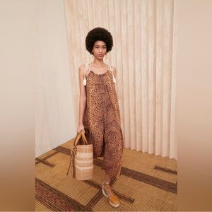 Ulla Johnson Brown Leopard Print Swim Coverup